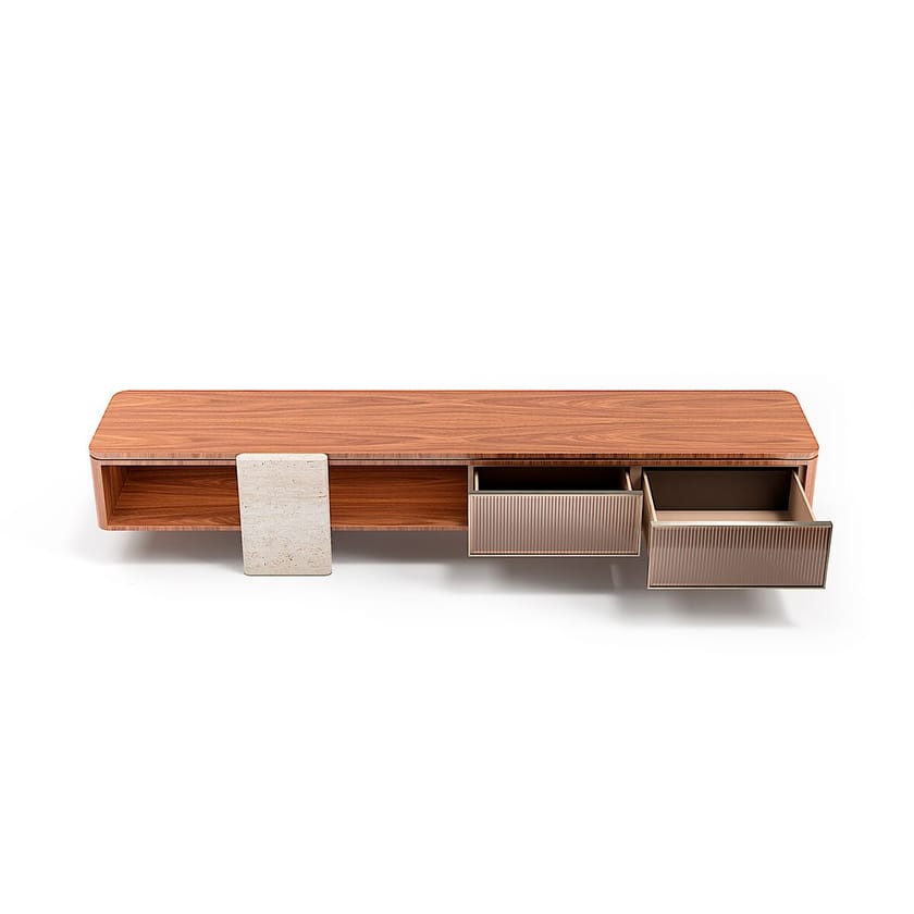 AURELIA by Capital Collection - Mobile TV basso in legno e vetro con cassetti - 20