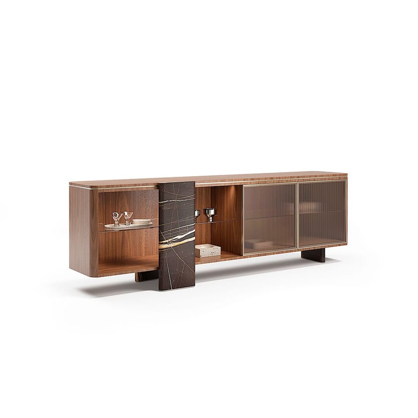 AURELIA by Capital Collection - Madia in legno e vetro con ante a battente - 8