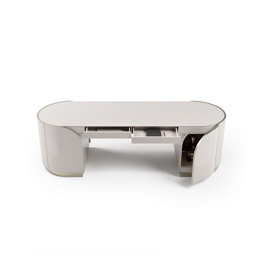 DUNA PLUS by Capital Collection - Scrivania in pelle con cassetti - 21