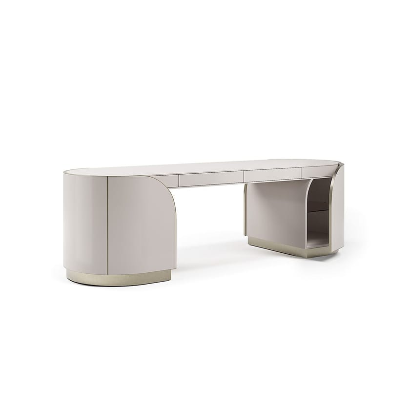 DUNA PLUS by Capital Collection - Scrivania in pelle con cassetti - 19