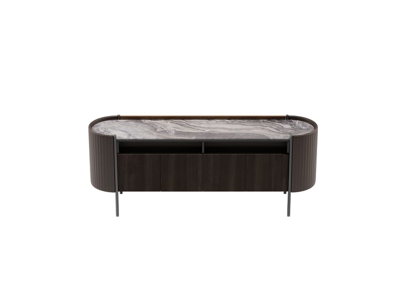 KARIN by Capital Collection - Madia in legno con piano in marmo e ante a battente - 10
