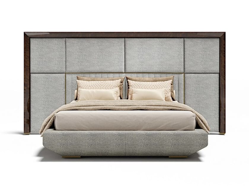 KIMERA XL, Letto king size in pelle con testiera alta
