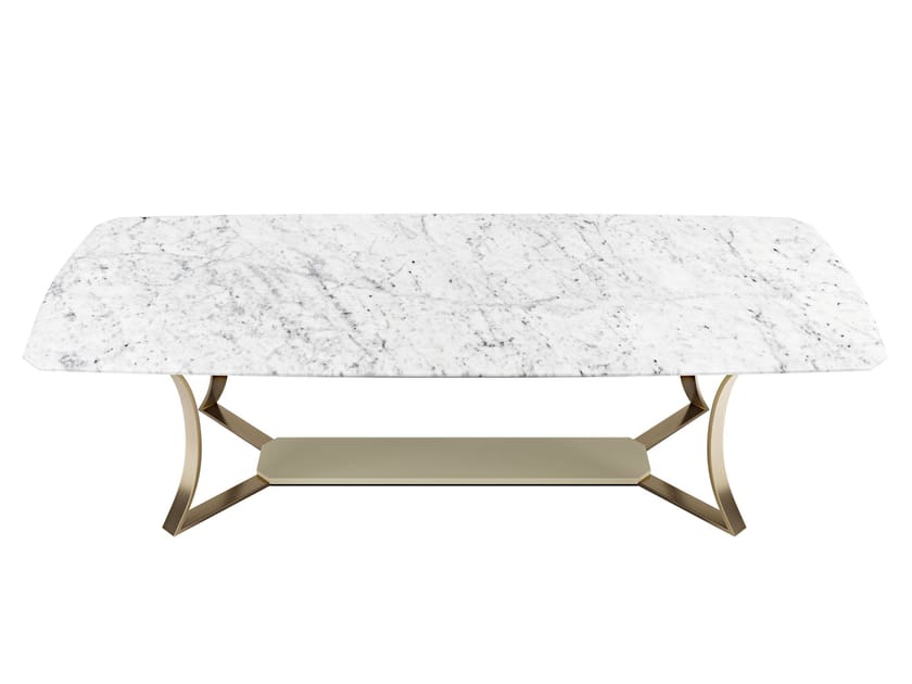 MUST R by Capital Collection - Tavolo rettangolare in marmo e metallo - 2