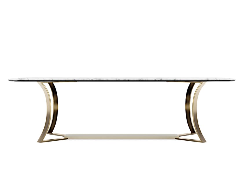 MUST R by Capital Collection - Tavolo rettangolare in marmo e metallo - 3