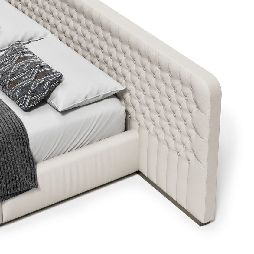 OPERA by Capital Collection - Letto matrimoniale in pelle con testiera capitonné - 6