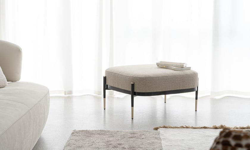 OXFORD by Capital Collection - Pouf quadrato in tessuto - 5