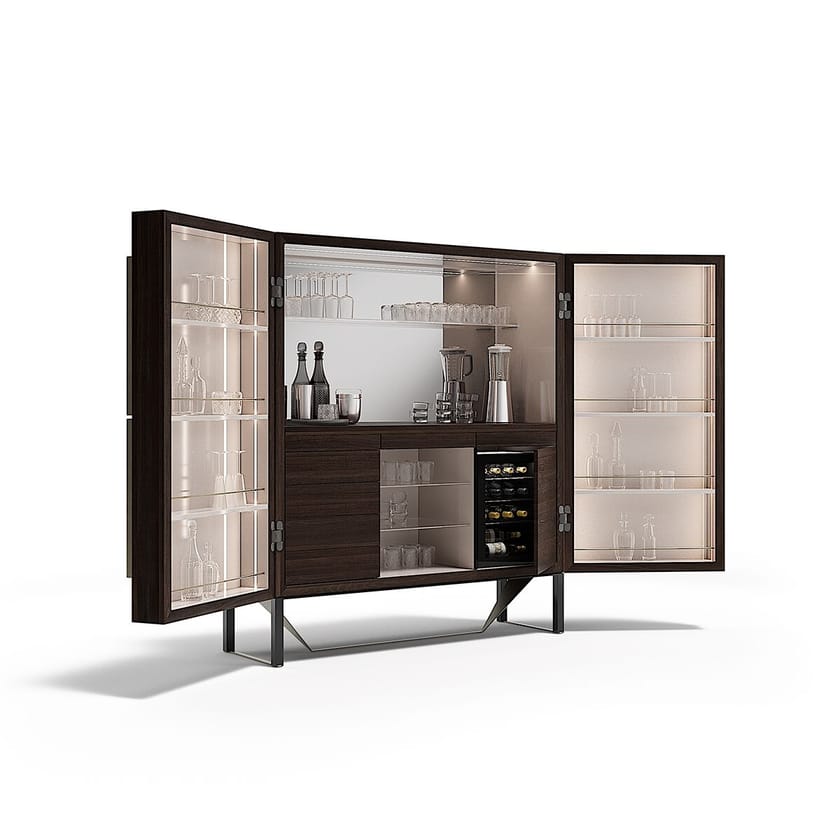 PRISMA by Capital Collection - Mobile bar in legno con illuminazione integrata - 3