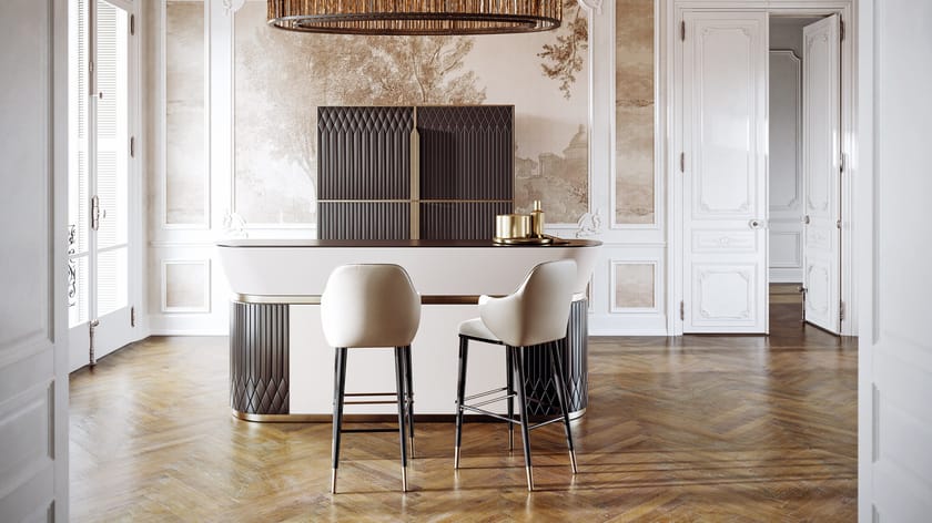 PRISMA by Capital Collection - Mobile bar in legno con illuminazione integrata - 4