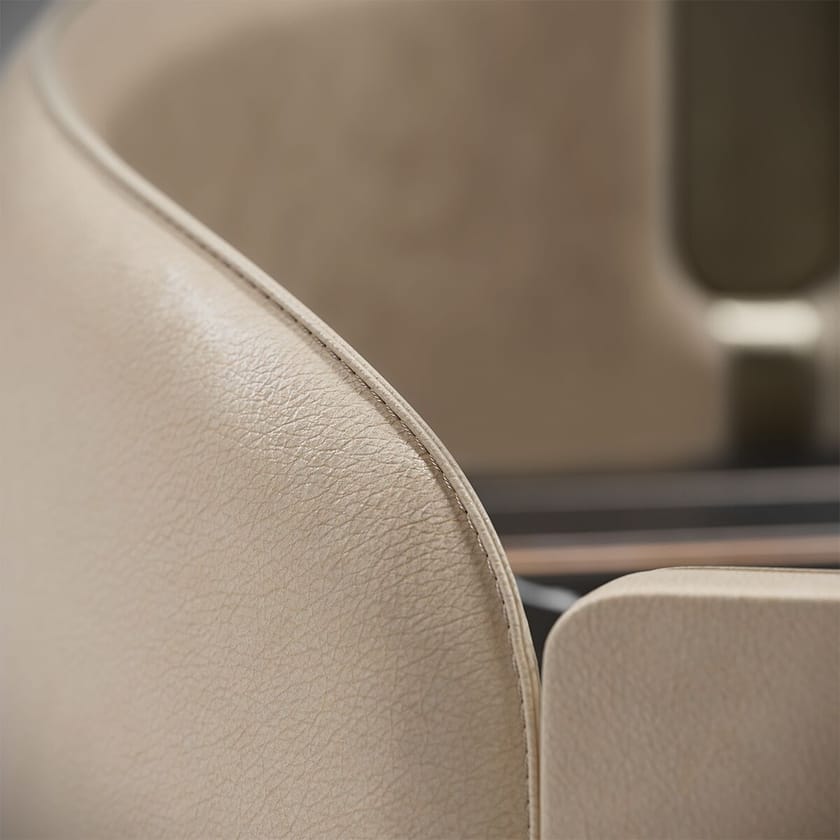 SUITE by Capital Collection - Comodino rotondo rivestito in pelle - 12