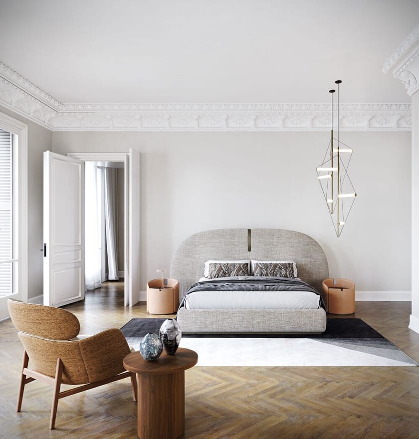 SUITE by Capital Collection - Comodino rotondo rivestito in pelle - 16