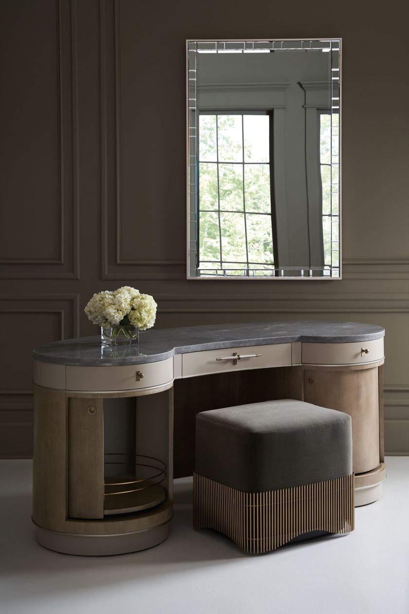 modern marble dressing table Oboval Modern Marble Top Makeup Vanity Dressing Table with Corner  CabinetHomary