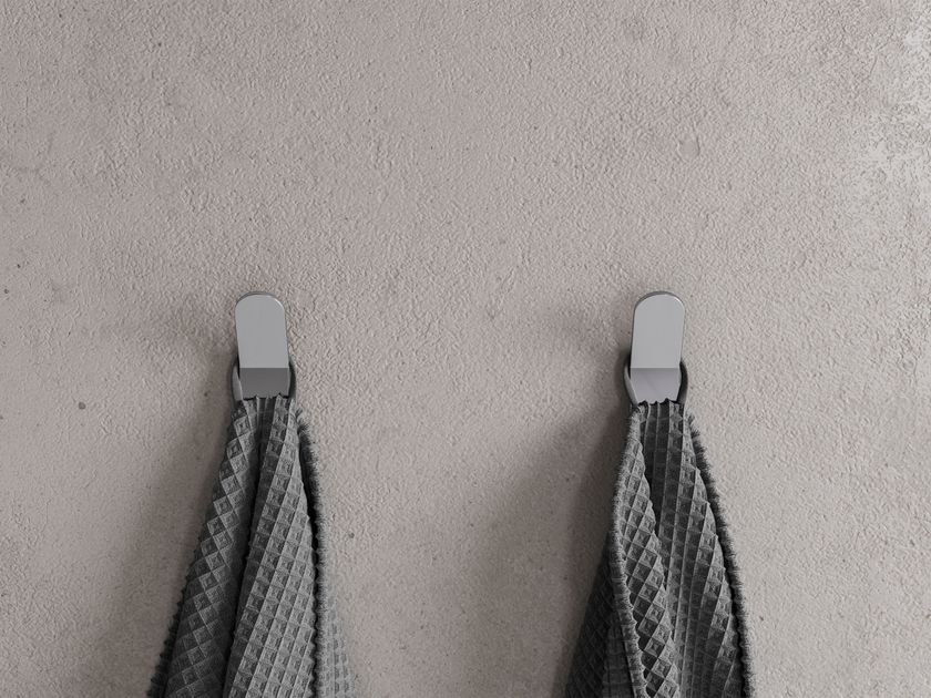 Angle Simple K7083B Doppio gancio per asciugamani nero opaco