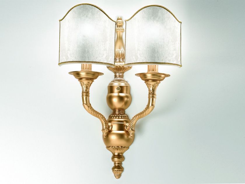 LIBERTY LED metal wall lamp with fixed arm and velvet shades By ...