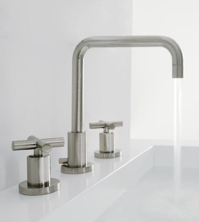 Rubinetto Da Bagno Delta Albion A 3 Fori, 2 Maniglie, Colore Dorato, Con Scarico Pop-up, Garanzia A Vita, Watersense - 3
