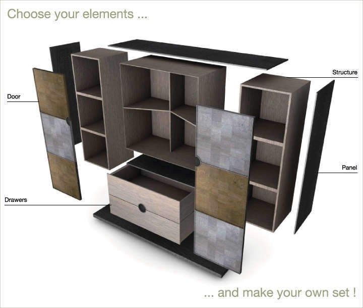 DAMA | Modular storage wall Modular storage wall with integrated ...