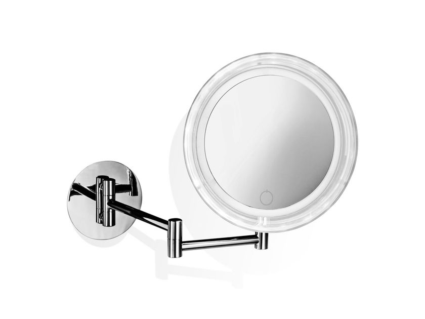 Zeller Specchio Da Parete Allungabile Cromato - Ingrandimento 3x E Braccio Orientabile
