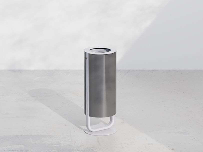 Cestino Igienico Per Bagno Con Pedale - 19 Litri, Bianco/Grigio/Nero, Con 50 Sacchetti, Design Compatto