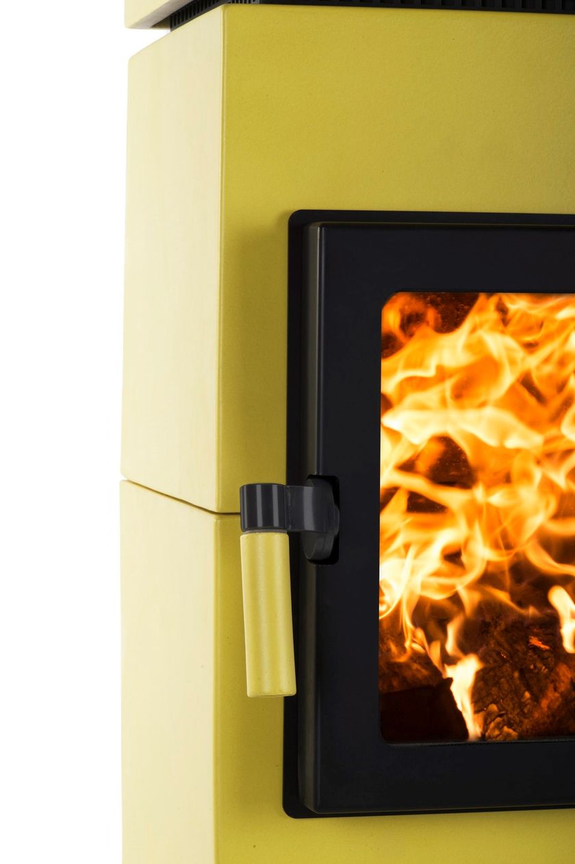 DINAMICA QUADRA by LA CASTELLAMONTE - Stufa a legna in ceramica - 6