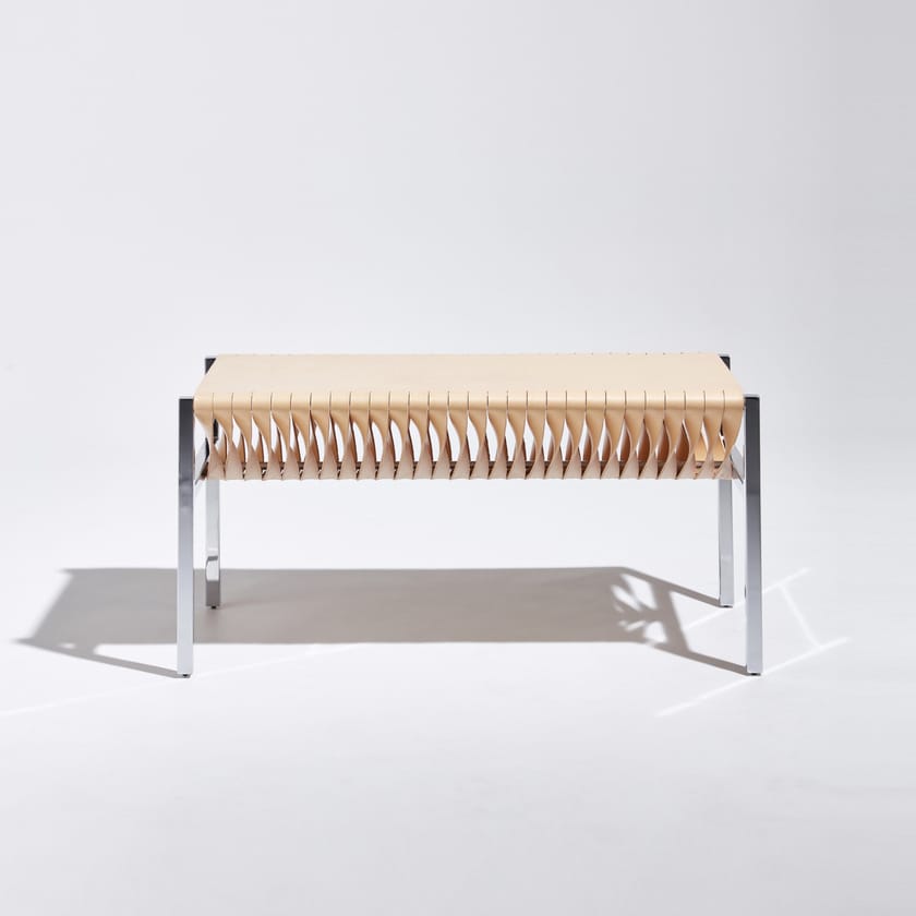 DL Tanned leather bench By DesignByThem design Sarah Gibson, Nicholas