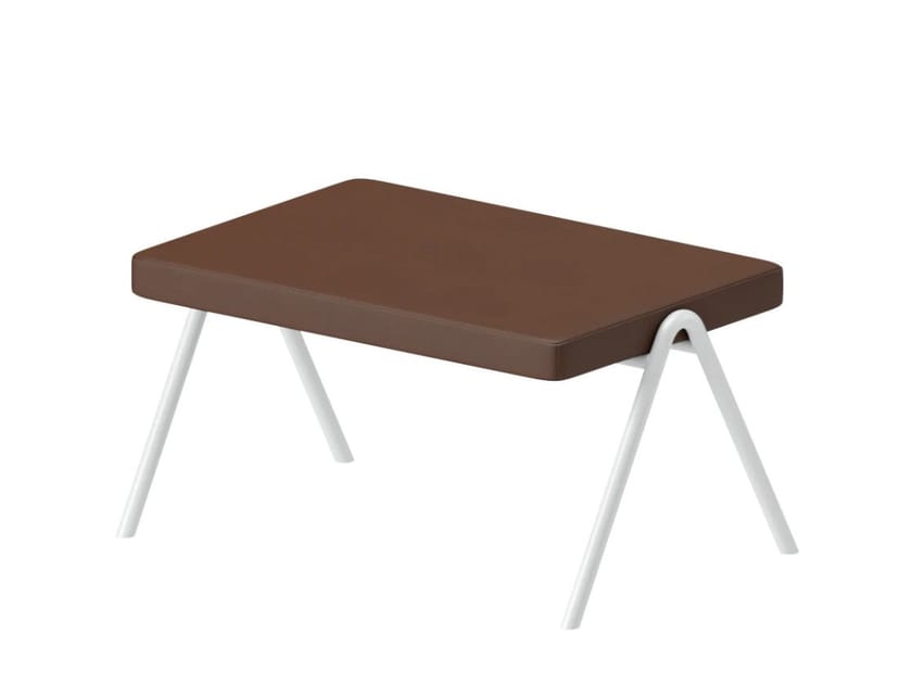 Product photograph of Dl6 Plato Leather Footstool from Archiproducts UK