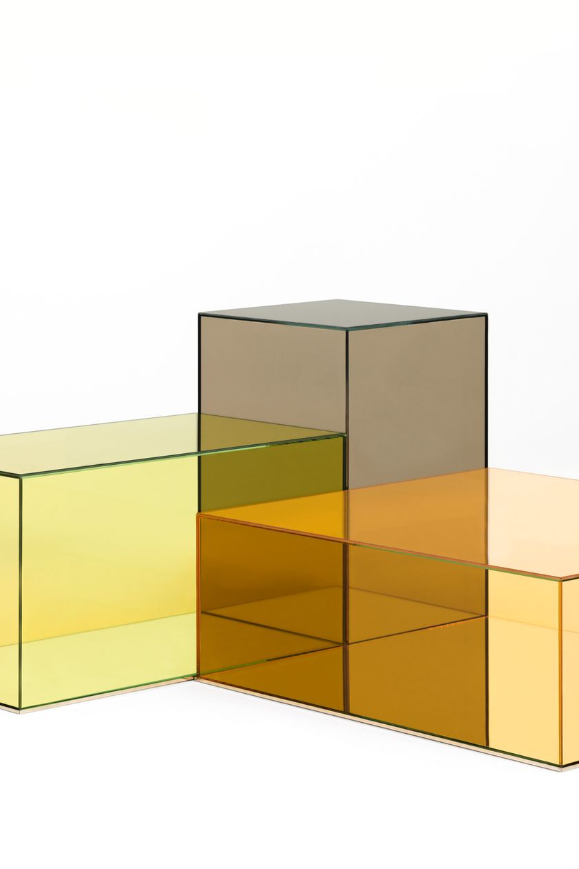 DONALD Low crystal coffee table By Glas Italia