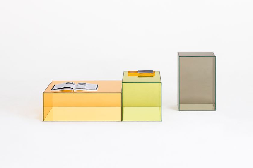 DONALD Low crystal coffee table By Glas Italia