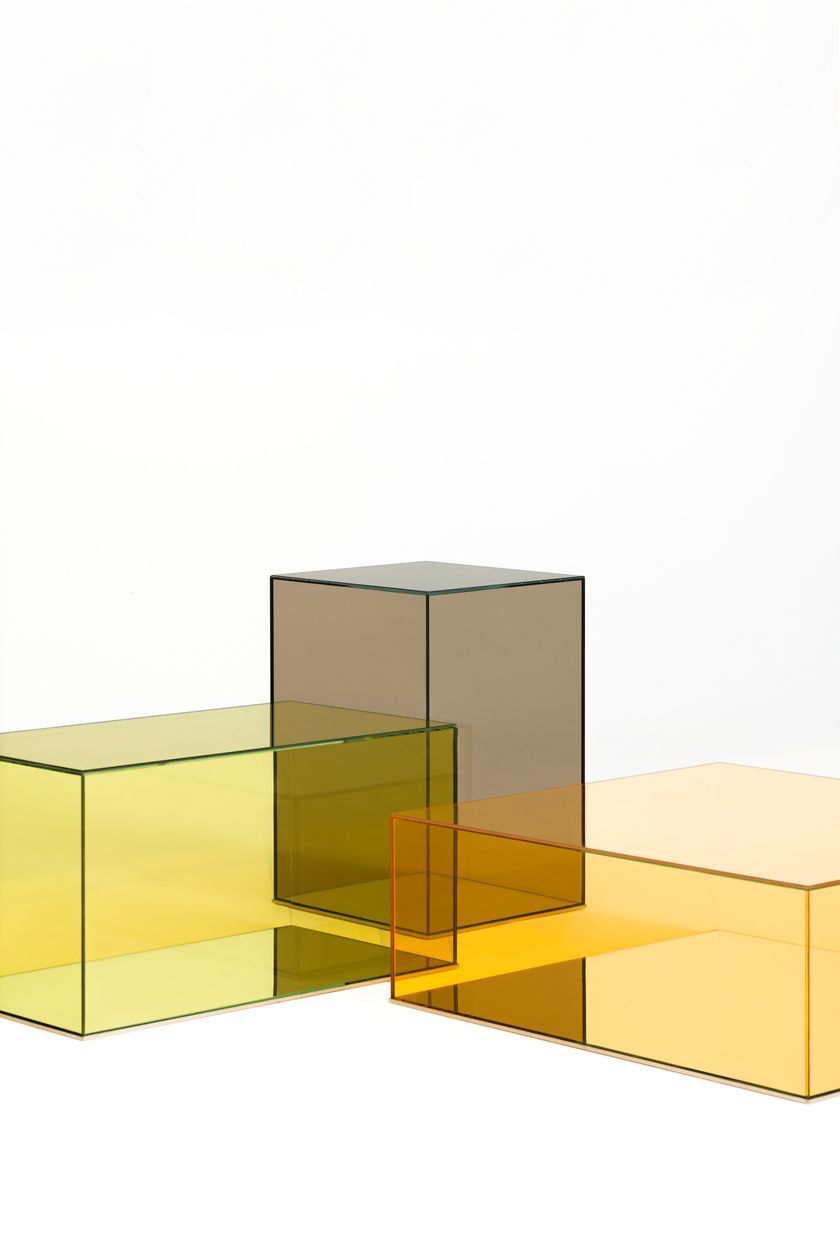 DONALD Low crystal coffee table By Glas Italia