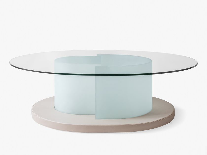 Dottie oval glass coffee table by lagu