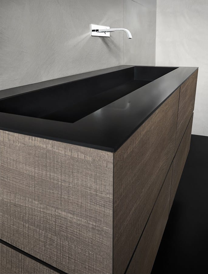 DRESSCODE by Moab - Mobile lavabo sospeso con cassetti con lavabo integrato - 11