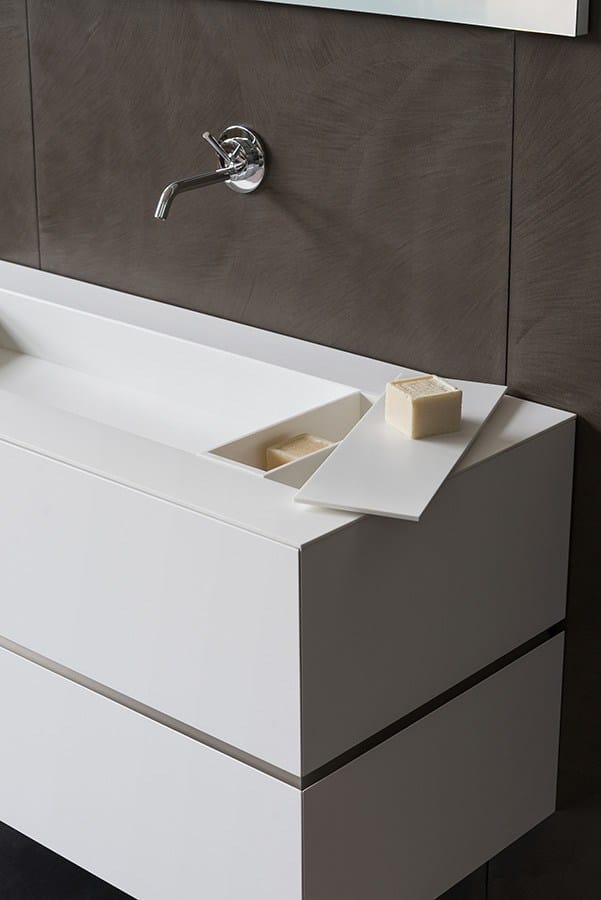 DRESSCODE by Moab - Mobile lavabo sospeso con cassetti con lavabo integrato - 13