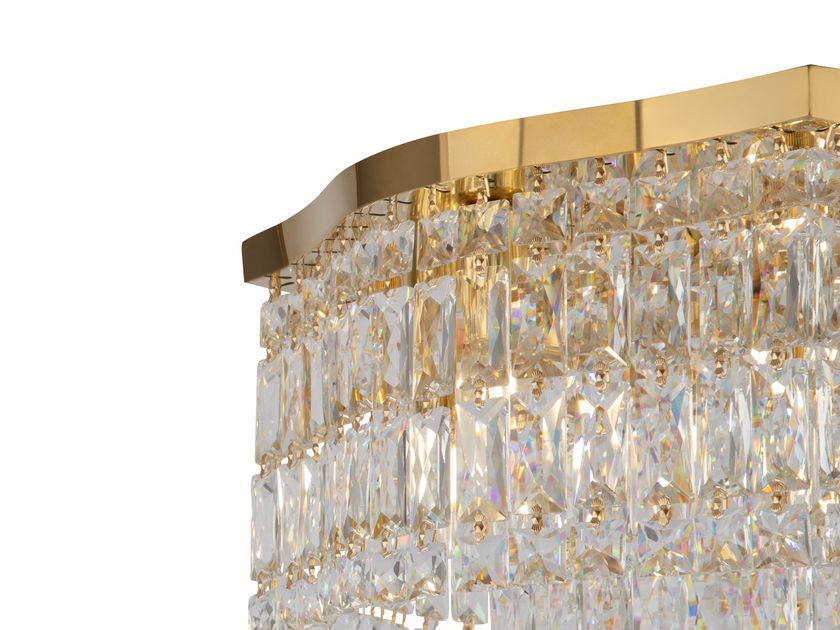 Depuley Moderno lampadario in cristallo, 50 cm, lampada da soffitto in