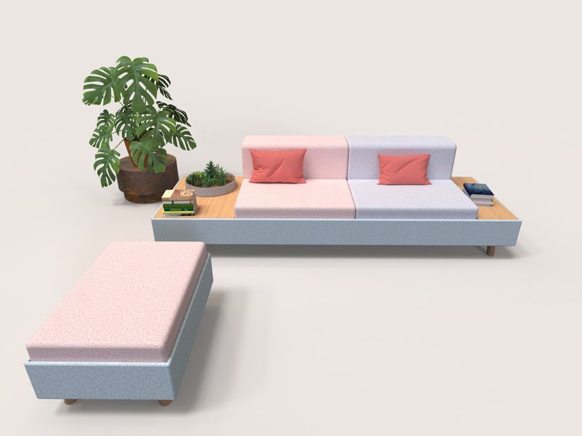 Sectional modular fabric sofa DYNAMIC SOFA By Addon Furniture