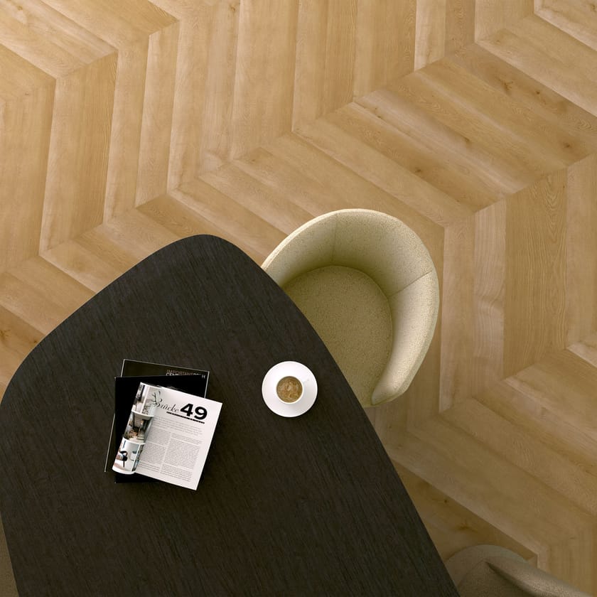 CLAP!3D by Déco - Pavimento sintetico effetto parquet a spina di pesce ungherese  - 2