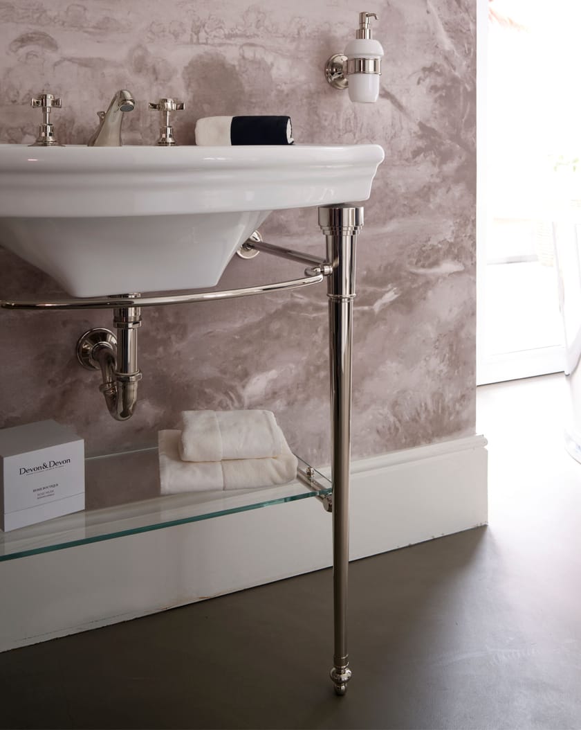 ELLE by Devon&Devon - Lavabo ovale a consolle con porta asciugamani - 3