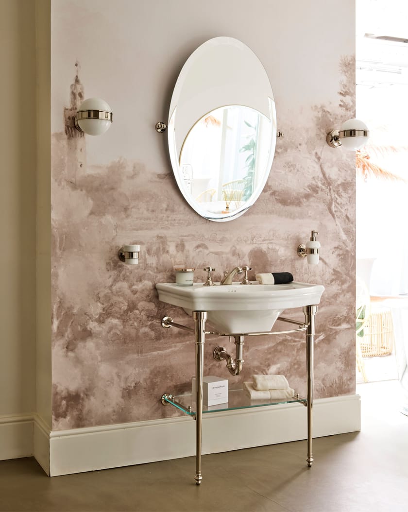 ELLE by Devon&Devon - Lavabo ovale a consolle con porta asciugamani - 2