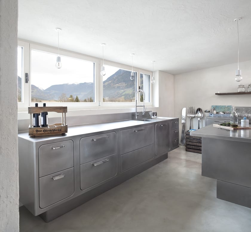 Professional stainless steel kitchen EGO By ABIMIS design Alberto Torsello