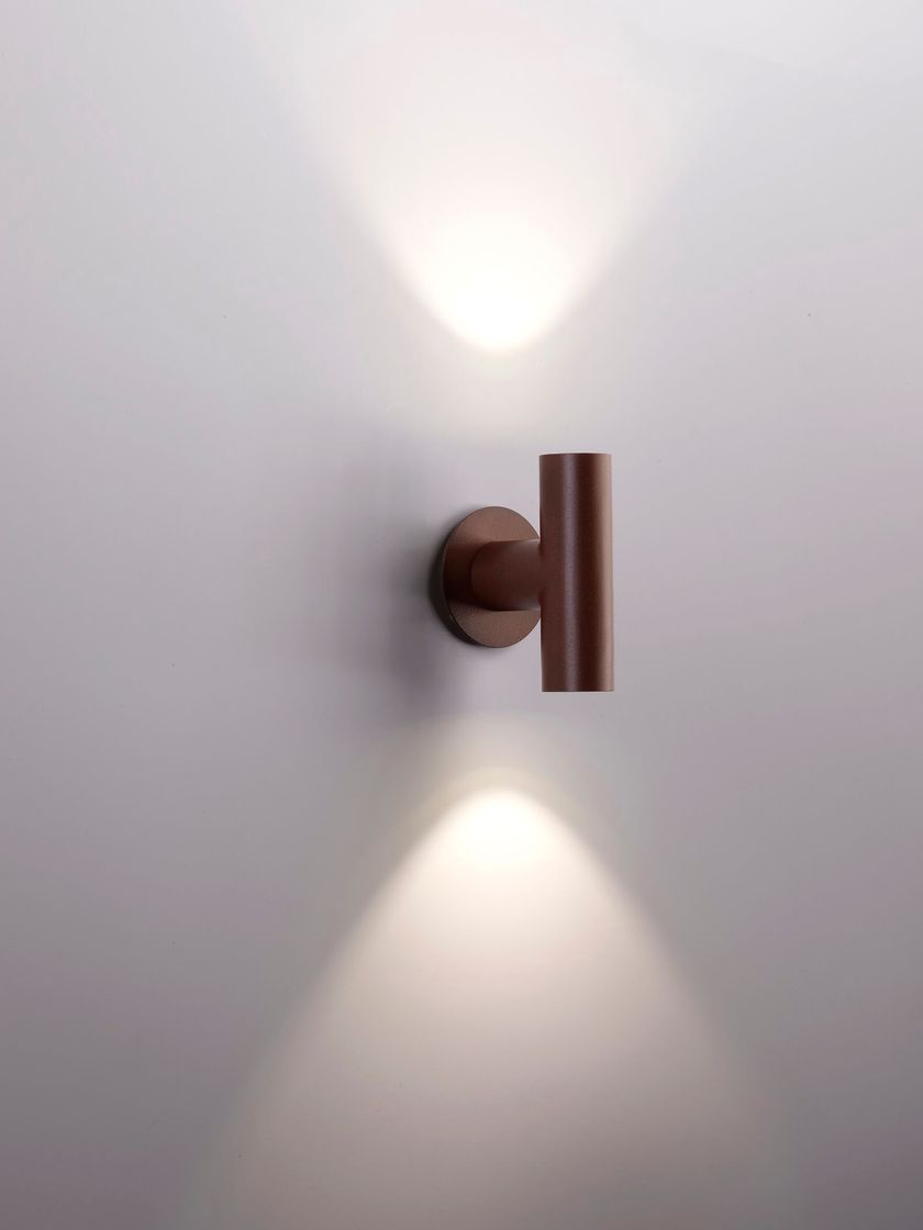 Auraglow Luce A Muro Nero Alluminio Curvo Su E Giù Per La Luce - 2 X LED Lampadina (Bianco Freddo) 7W Incluso - Foto 8