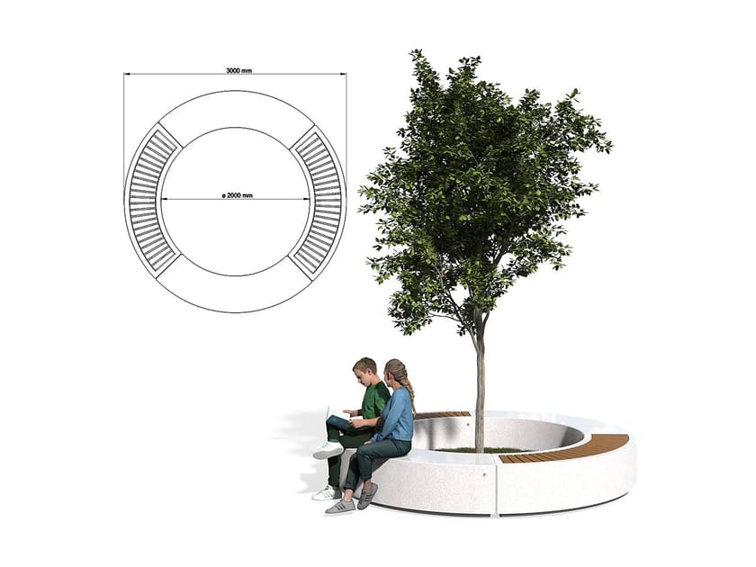 268-W by ENCHO ENCHEV - ETE - Panchina curva modulare in calcestruzzo - 4