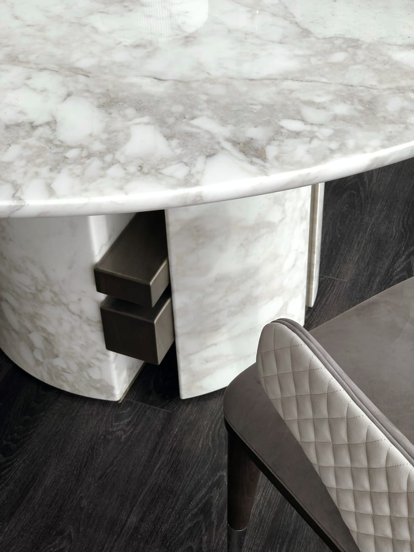 ERCOLE by Capital Collection - Tavolo da pranzo rotondo in marmo - 8