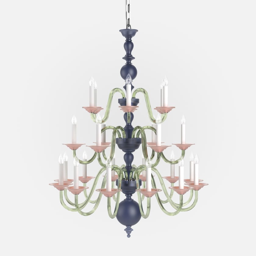 Direct light handmade crystal chandelier EUGENE CONTEMPORARY COLOUR By