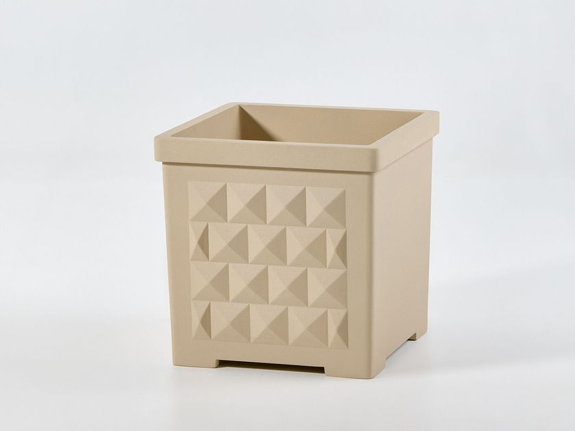 Vaso In Terracotta Da Esterno Cubo Basic Medio 40 Cm - Ro