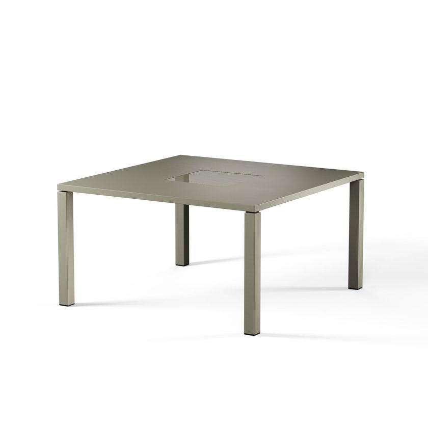 QUADRO Square steel garden table By Emu