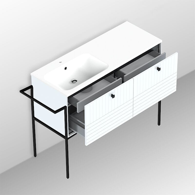 OLIVIA by Ercos - Gamba con porta asciugamani per base lavabo - 2