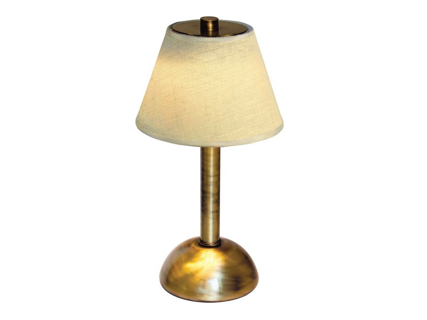 Lanterna Da Campeggio In Ottone Stile Ferroviario LED Ricaricabile E A Batteria - 27cm