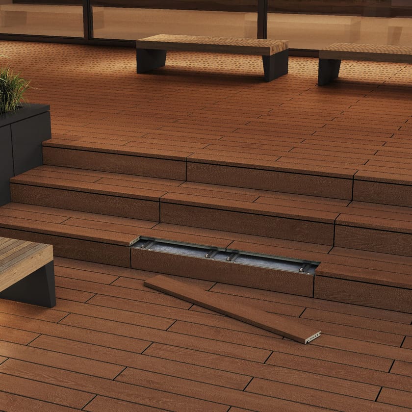 EXADECK CAOBA by Exagres - Decking in gres porcellanato - 4