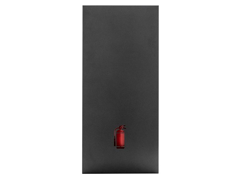 Armadietto Da Pavimento Per Estintore In Metallo GRRICEPL – Capiente Per Due Estintori, Con Maniglia Incassata E Base Antiscivolo (rosso, 33x18.5x48 Cm)