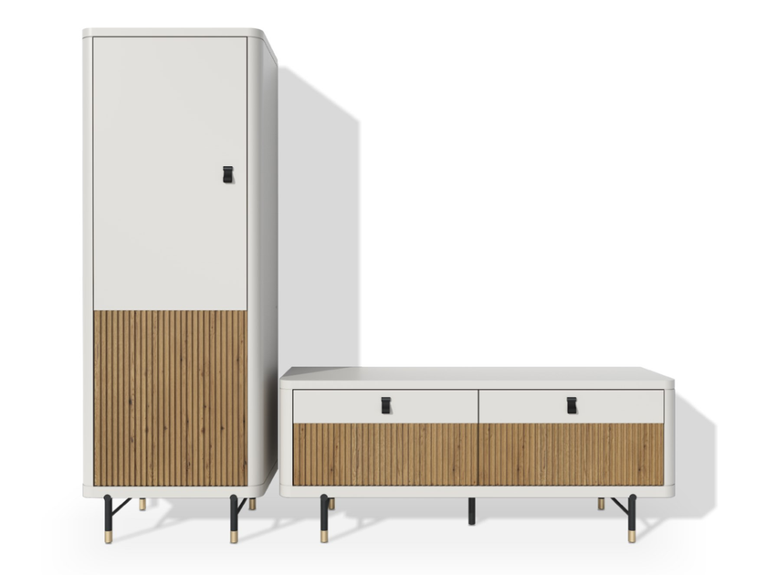 FIDJI Solid wood office storage unit with hinged doors By animovel ...