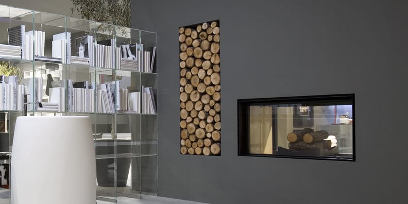 FILOSKEMA by Antoniolupi - Termocamino a legna in acciaio - 7