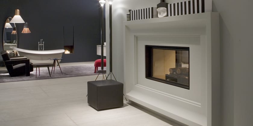 FILOSKEMA by Antoniolupi - Termocamino a legna in acciaio - 11