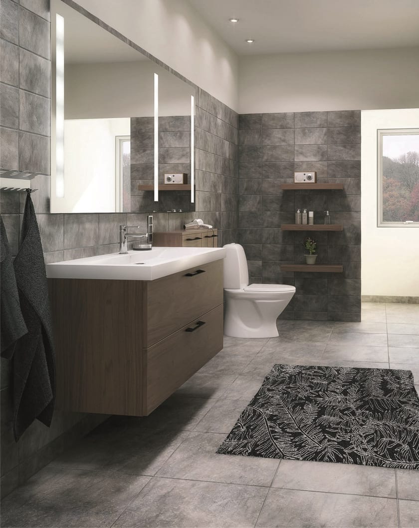 Wallmounted mirror with integrated lighting FINELINE By Top Light